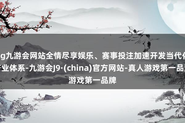 ag九游会网站全情尽享娱乐、赛事投注加速开发当代化产业体系-九游会J9·(china)官方网站-真人游戏第一品牌