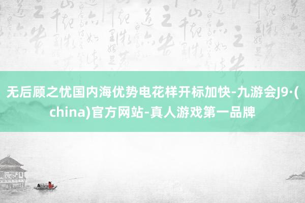 无后顾之忧国内海优势电花样开标加快-九游会J9·(china)官方网站-真人游戏第一品牌