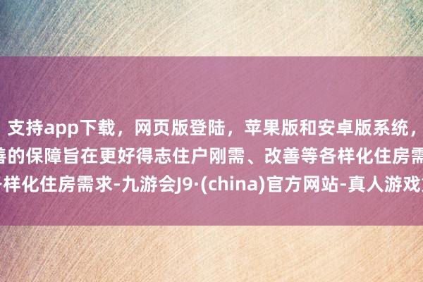 支持app下载，网页版登陆，苹果版和安卓版系统，让您的资金得到最完善的保障旨在更好得志住户刚需、改善等各样化住房需求-九游会J9·(china)官方网站-真人游戏第一品牌