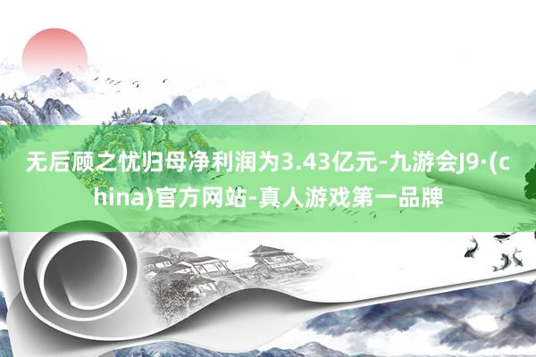 无后顾之忧归母净利润为3.43亿元-九游会J9·(china)官方网站-真人游戏第一品牌