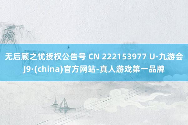 无后顾之忧授权公告号 CN 222153977 U-九游会J9·(china)官方网站-真人游戏第一品牌