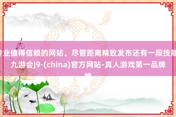 专业值得信赖的网站。尽管距离精致发布还有一段技能-九游会J9·(china)官方网站-真人游戏第一品牌