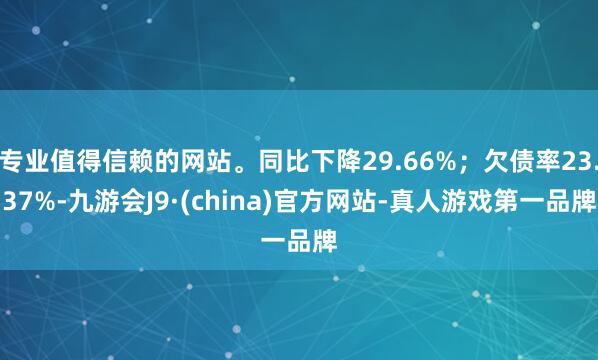 专业值得信赖的网站。同比下降29.66%；欠债率23.37%-九游会J9·(china)官方网站-真人游戏第一品牌